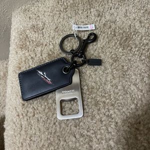 Coach Rocket Ship Bottle Opener Keychain